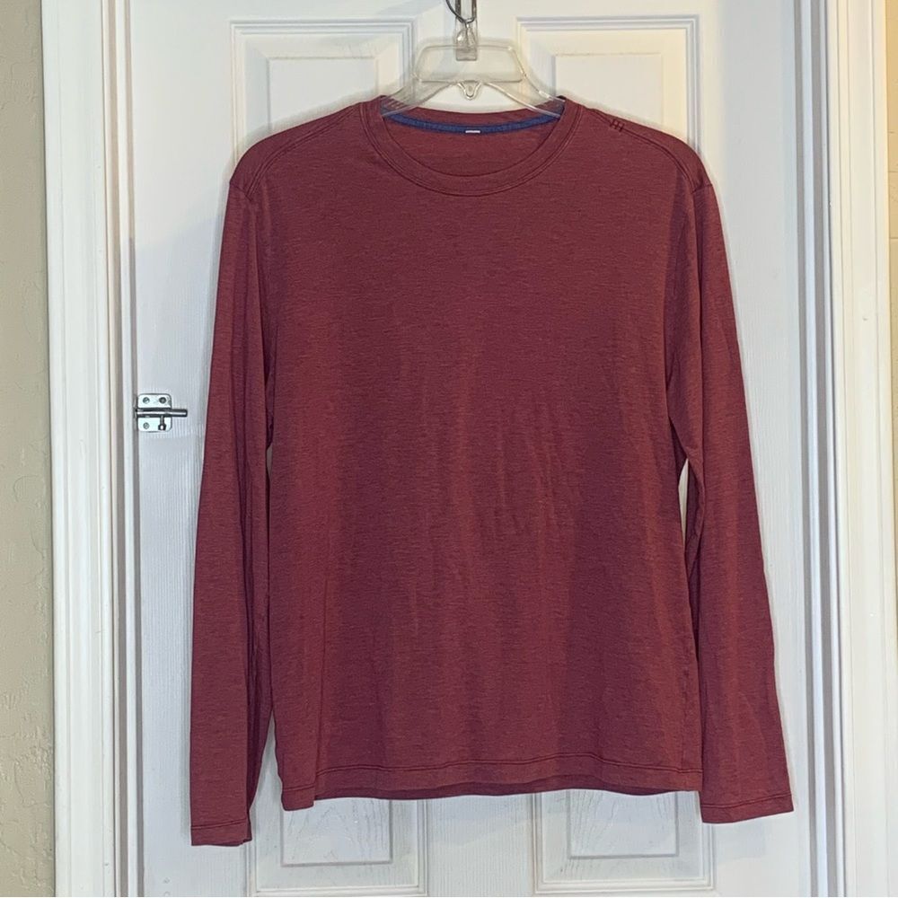 Lululemon 5 Year Basic Long Sleeve Heathered Red Size Large